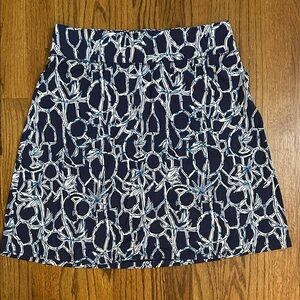 Lilly Pulitzer Brenna Knit Skirt High Tide Print Sz M